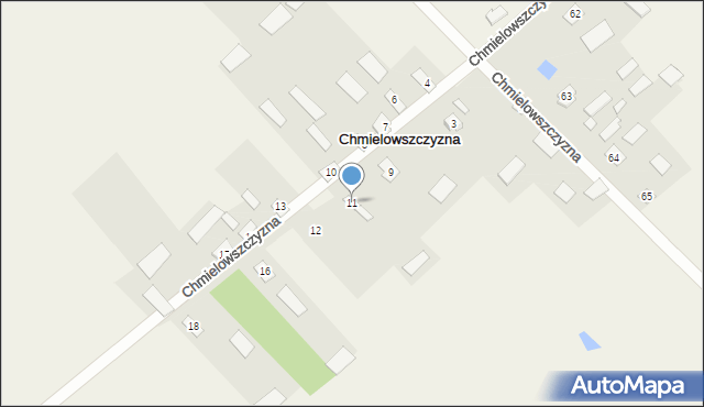 Chmielowszczyzna, Chmielowszczyzna, 11, mapa Chmielowszczyzna