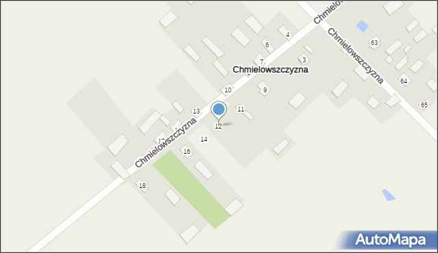 Chmielowszczyzna, Chmielowszczyzna, 12, mapa Chmielowszczyzna