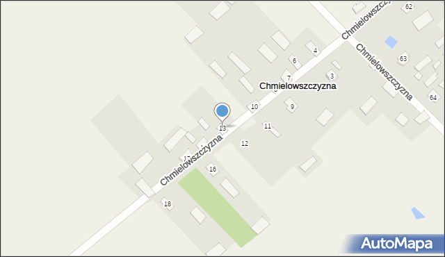 Chmielowszczyzna, Chmielowszczyzna, 13, mapa Chmielowszczyzna