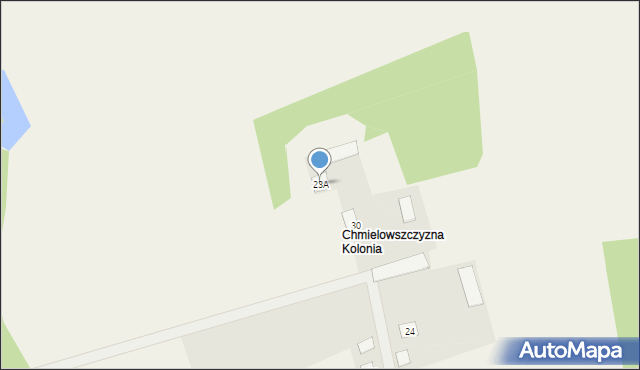 Chmielowszczyzna, Chmielowszczyzna, 23A, mapa Chmielowszczyzna