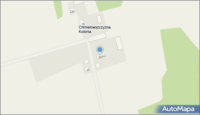 Chmielowszczyzna, Chmielowszczyzna, 24, mapa Chmielowszczyzna