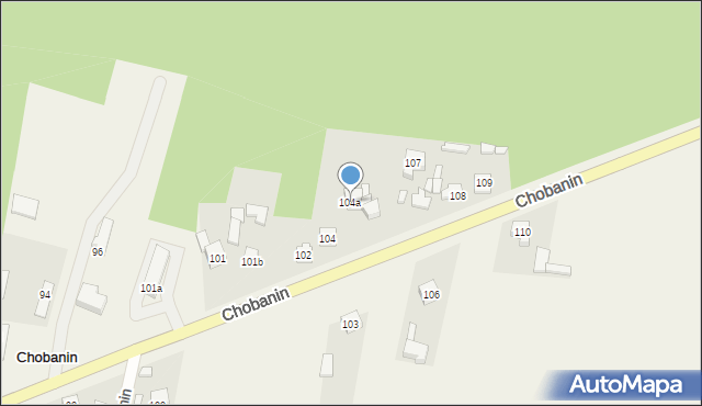 Chobanin, Chobanin, 104a, mapa Chobanin