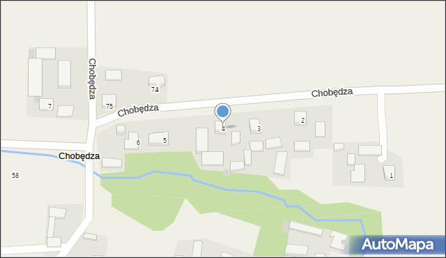 Chobędza, Chobędza, 4, mapa Chobędza