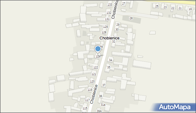 Chobienice, Chobienice, 124, mapa Chobienice