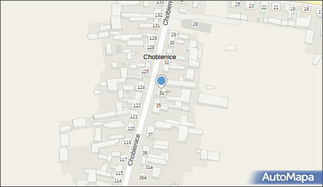 Chobienice, Chobienice, 34, mapa Chobienice