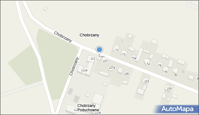 Chobrzany, Chobrzany, 109, mapa Chobrzany