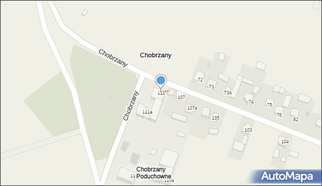 Chobrzany, Chobrzany, 111, mapa Chobrzany