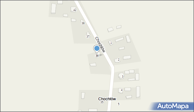 Chochłów, Chochłów, 36, mapa Chochłów