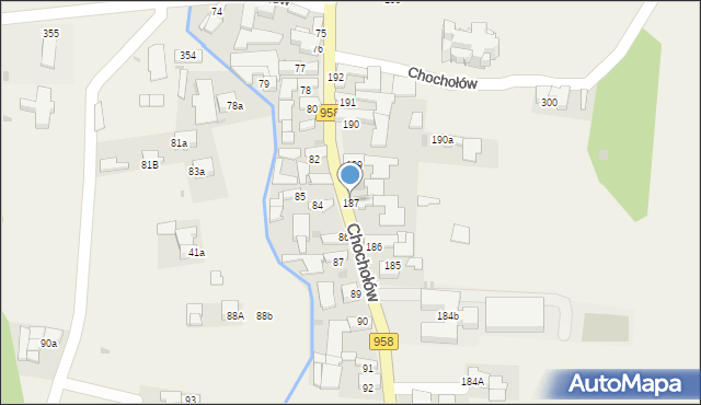 Chochołów, Chochołów, 187, mapa Chochołów