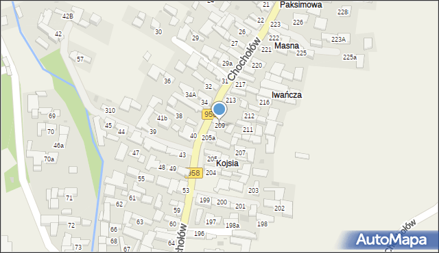 Chochołów, Chochołów, 209, mapa Chochołów