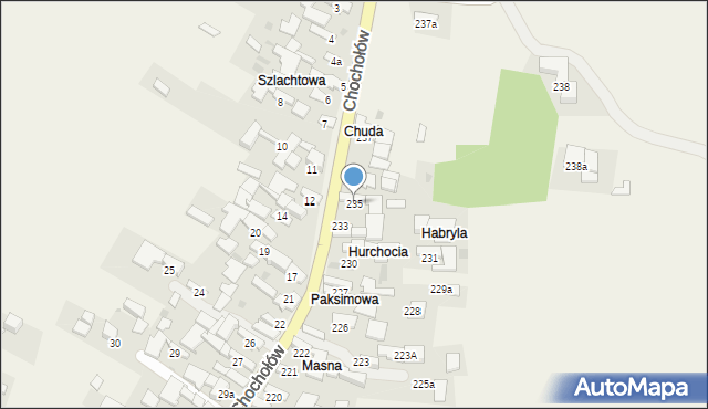 Chochołów, Chochołów, 235, mapa Chochołów