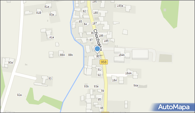 Chochołów, Chochołów, 90, mapa Chochołów