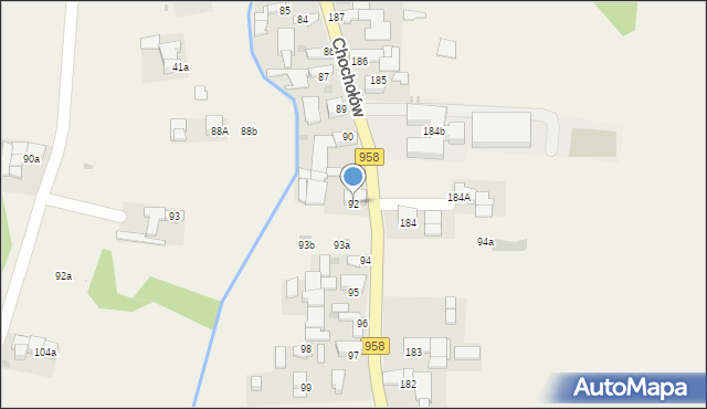 Chochołów, Chochołów, 92, mapa Chochołów