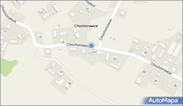 Chochorowice, Chochorowice, 1, mapa Chochorowice