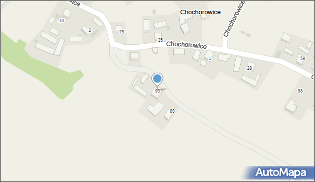 Chochorowice, Chochorowice, 93, mapa Chochorowice