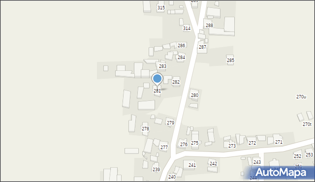 Chocianowice, Chocianowice, 281, mapa Chocianowice