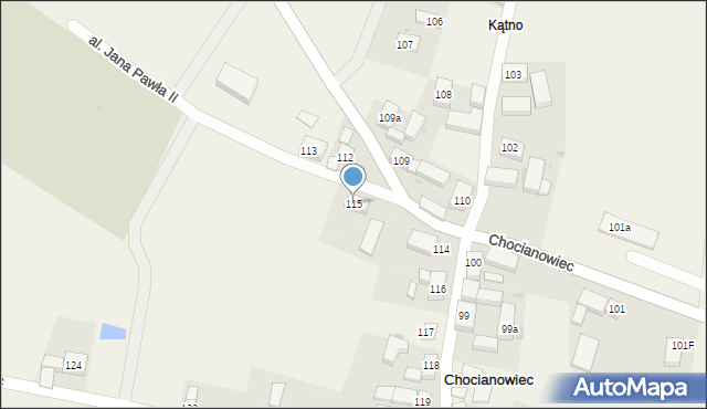 Chocianowiec, Chocianowiec, 115, mapa Chocianowiec