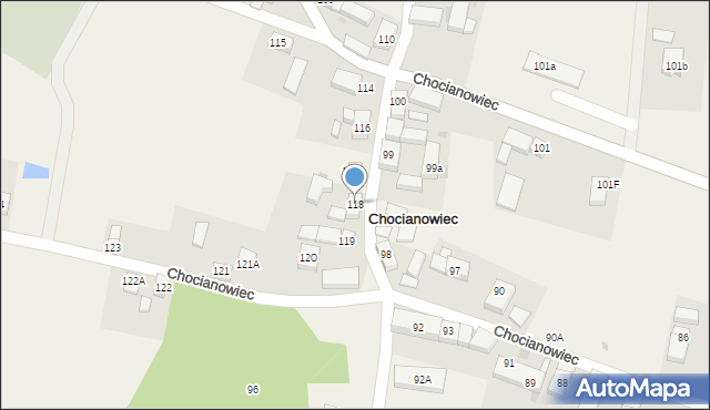 Chocianowiec, Chocianowiec, 118, mapa Chocianowiec