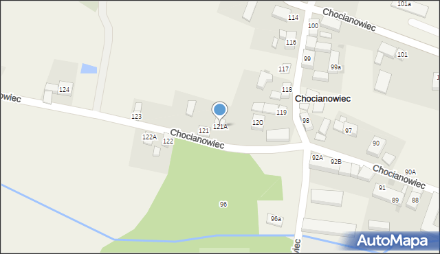 Chocianowiec, Chocianowiec, 121A, mapa Chocianowiec