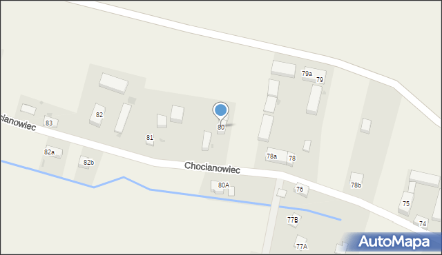 Chocianowiec, Chocianowiec, 80, mapa Chocianowiec