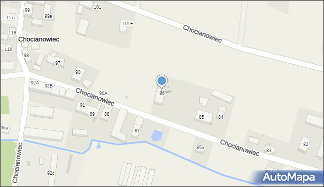 Chocianowiec, Chocianowiec, 86, mapa Chocianowiec