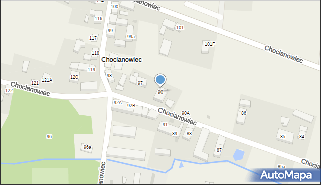 Chocianowiec, Chocianowiec, 90, mapa Chocianowiec