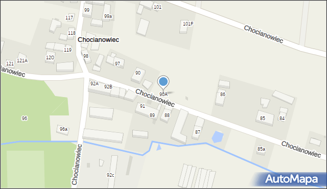 Chocianowiec, Chocianowiec, 90A, mapa Chocianowiec