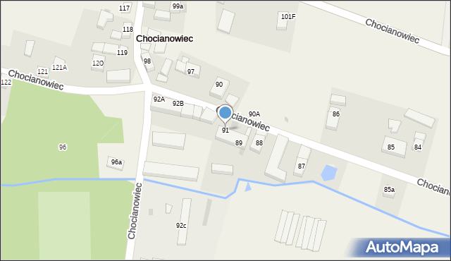 Chocianowiec, Chocianowiec, 91, mapa Chocianowiec