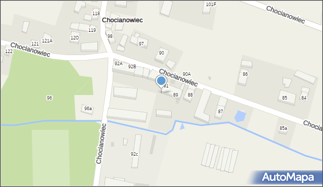 Chocianowiec, Chocianowiec, 91a, mapa Chocianowiec