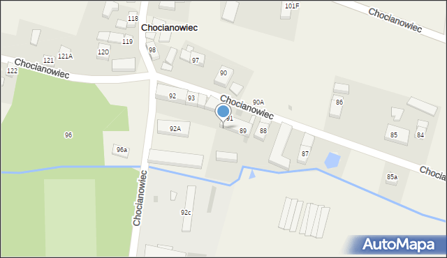 Chocianowiec, Chocianowiec, 91a, mapa Chocianowiec