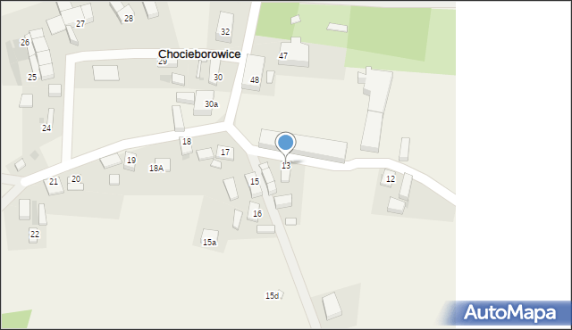 Chocieborowice, Chocieborowice, 13, mapa Chocieborowice