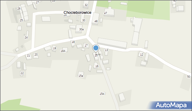 Chocieborowice, Chocieborowice, 15, mapa Chocieborowice