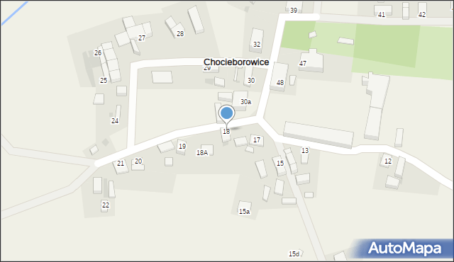 Chocieborowice, Chocieborowice, 18, mapa Chocieborowice