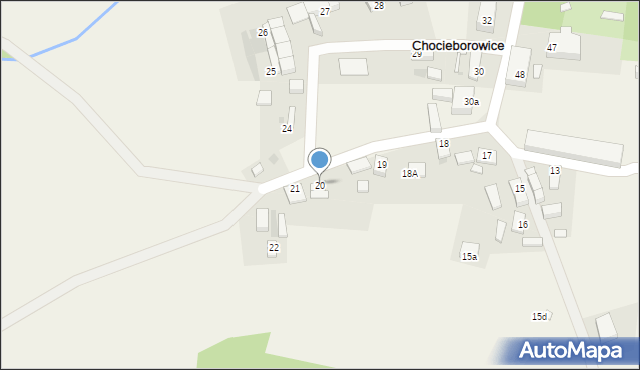 Chocieborowice, Chocieborowice, 20, mapa Chocieborowice