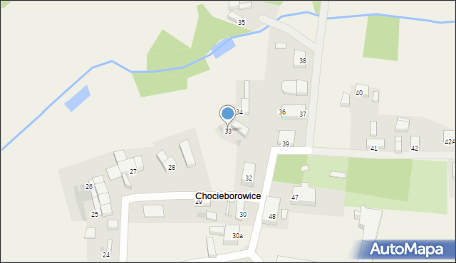 Chocieborowice, Chocieborowice, 33, mapa Chocieborowice