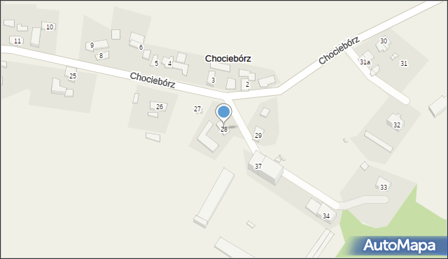 Chociebórz, Chociebórz, 28, mapa Chociebórz