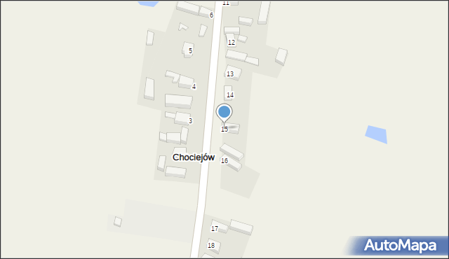 Chociejów, Chociejów, 15, mapa Chociejów