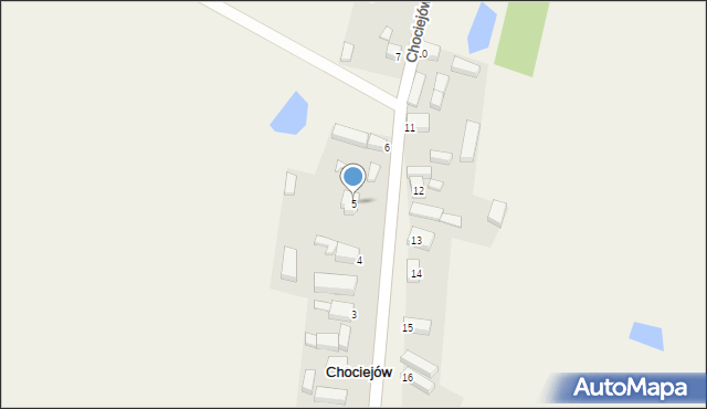 Chociejów, Chociejów, 5, mapa Chociejów