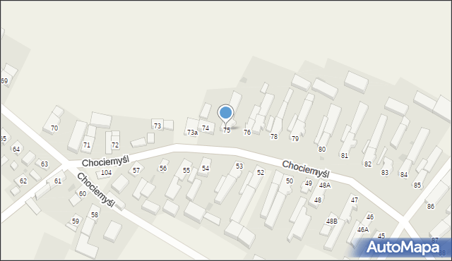 Chociemyśl, Chociemyśl, 75, mapa Chociemyśl