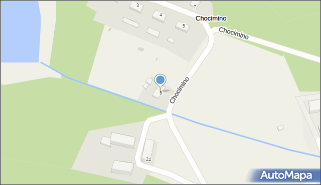 Chocimino, Chocimino, 8, mapa Chocimino