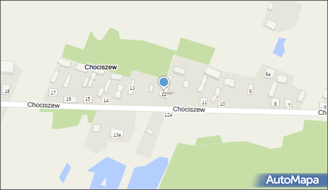 Chociszew, Chociszew, 12, mapa Chociszew