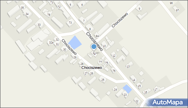 Chociszewo, Chociszewo, 74, mapa Chociszewo