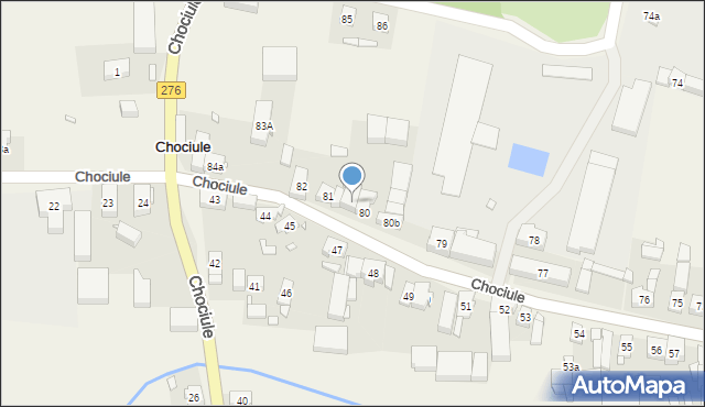 Chociule, Chociule, 80a, mapa Chociule