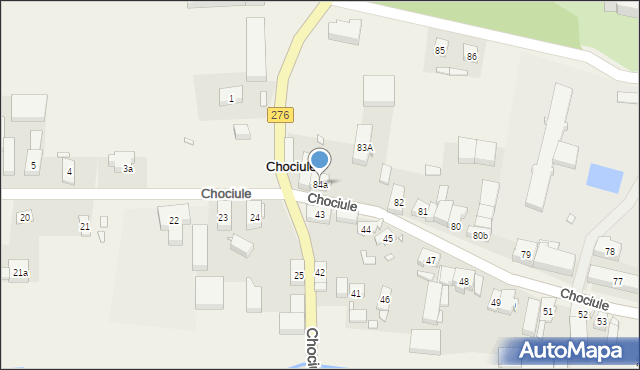 Chociule, Chociule, 84a, mapa Chociule