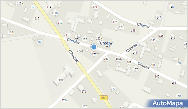Chociw, Chociw, 170, mapa Chociw