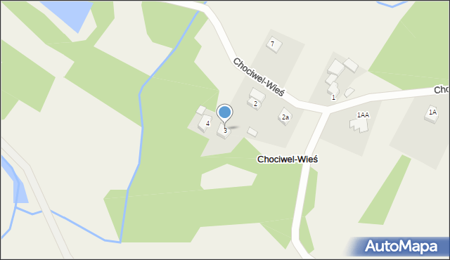 Chociwel-Wieś, Chociwel-Wieś, 3, mapa Chociwel-Wieś