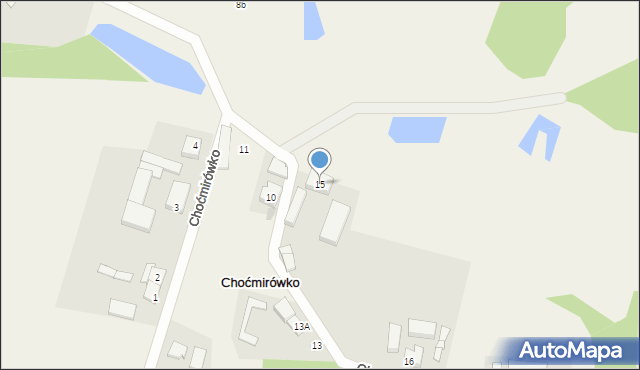 Choćmirówko, Choćmirówko, 15, mapa Choćmirówko