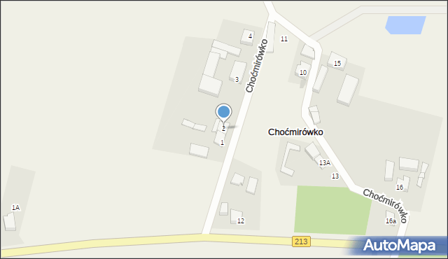 Choćmirówko, Choćmirówko, 2, mapa Choćmirówko