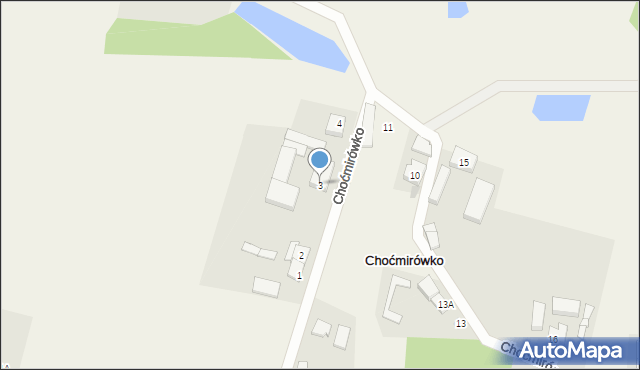 Choćmirówko, Choćmirówko, 3, mapa Choćmirówko