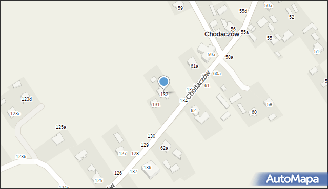 Chodaczów, Chodaczów, 132, mapa Chodaczów